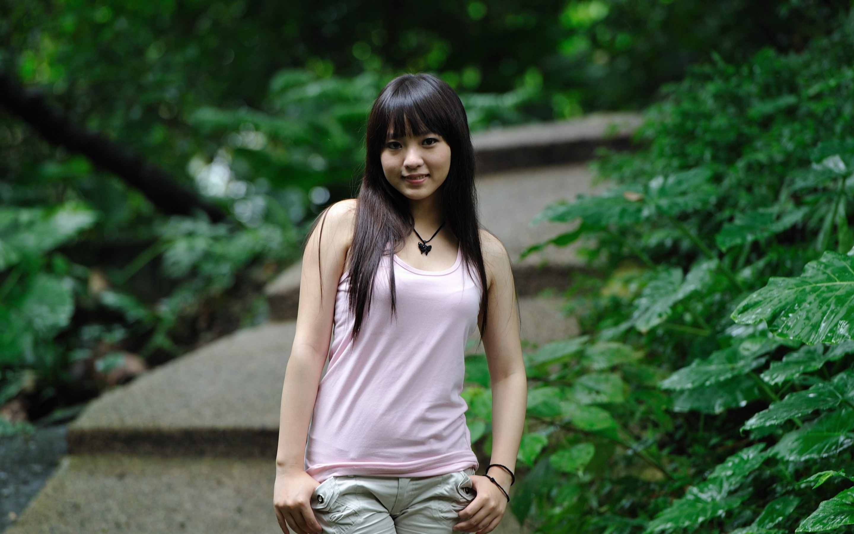 Cute asian romanian girl public image