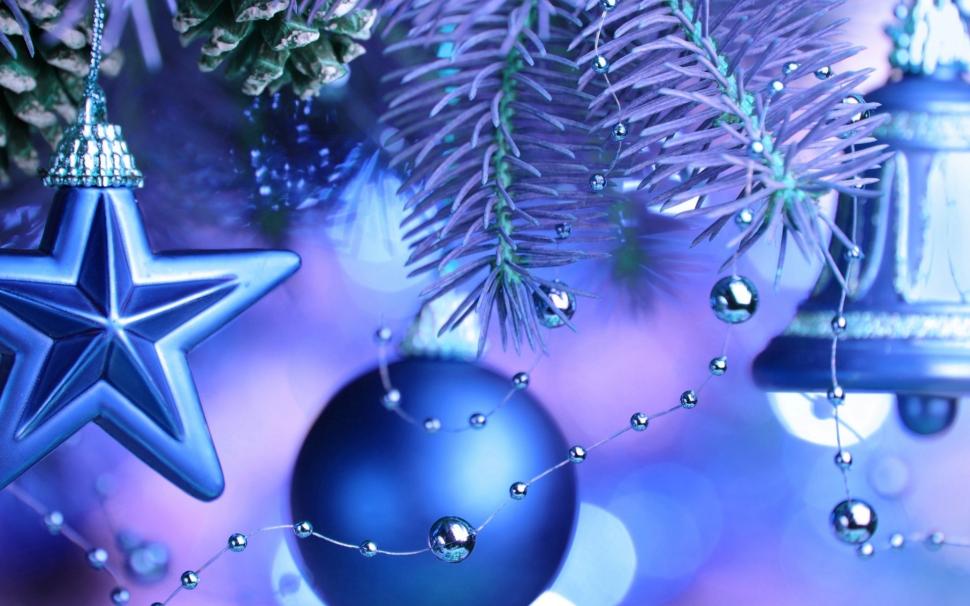 Cool Blue Christmas Ornaments wallpaper | holidays | Wallpaper Better